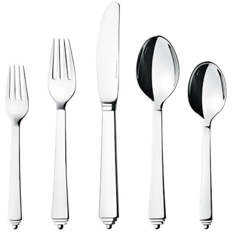 Pyramid by Georg Jensen Stainless Steel Flatware Set For 12 Service 60 Pcs New