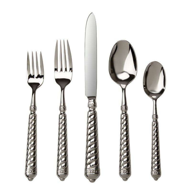 Spirale by Ricci Stainless Flatware Tableware Set Service for 12 New 65 Pcs