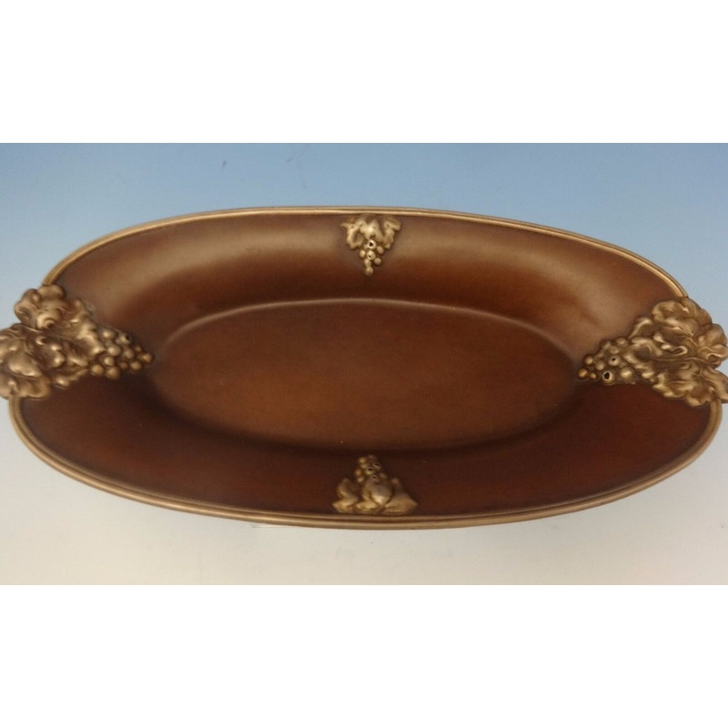 Tiffany & Co. Copper Tray (Pin) with Applied Sterling Grapes & Leaves (#0659)