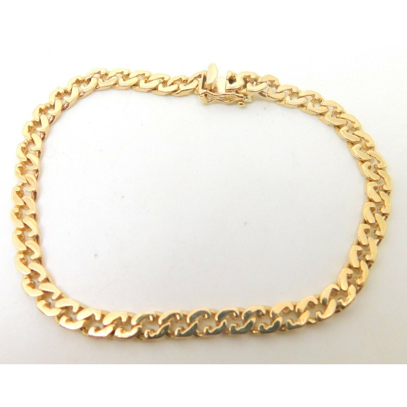 14k Yellow Gold Bracelet with Solid Links (#J3824)