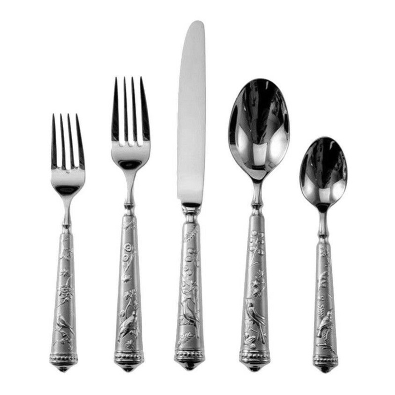 Audubon by Ricci Stainless Steel Flatware Tableware Set Service 12 New 65 Pcs