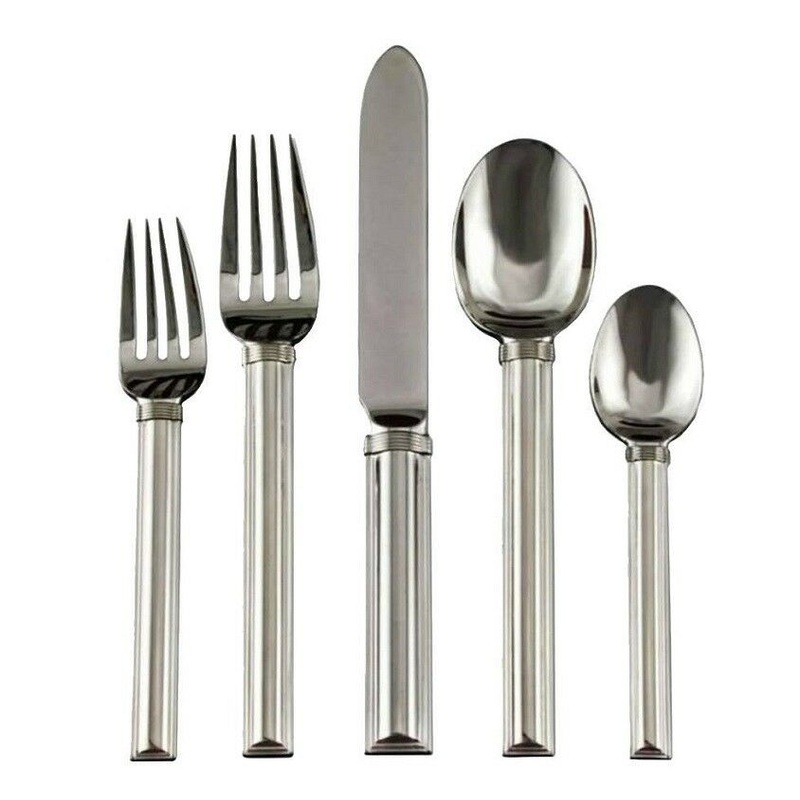 Capri by Ricci Stainless Steel Flatware Set for 12 Service 65 pieces New Italy