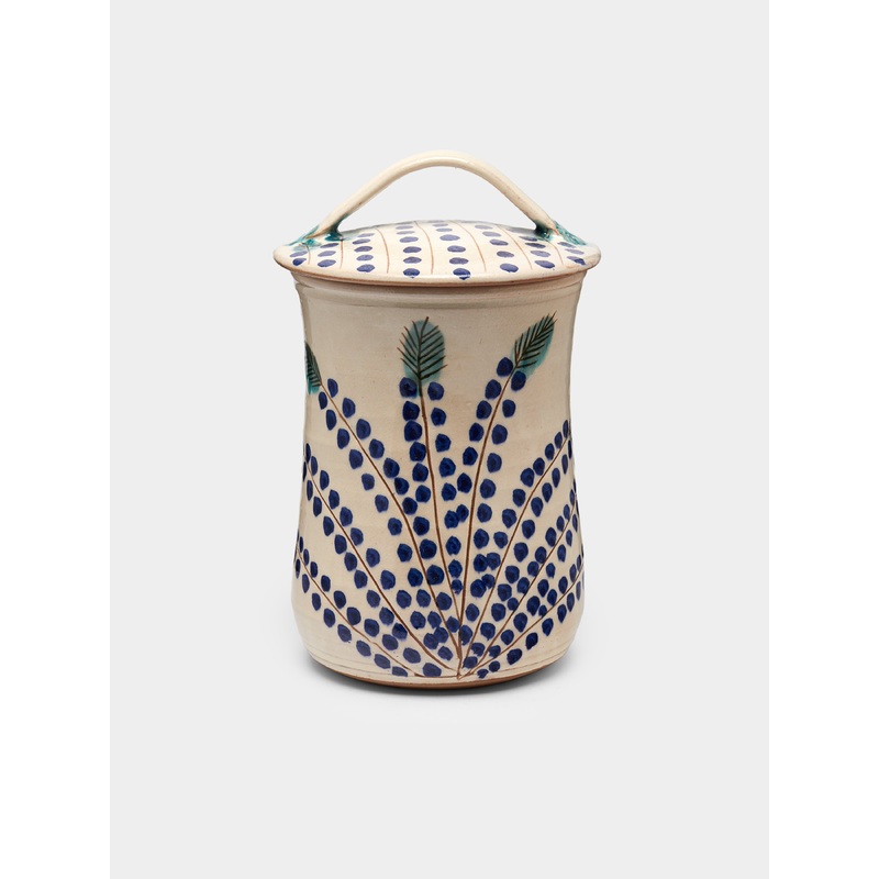 Dotty Vine Hand-Painted Ceramic Container