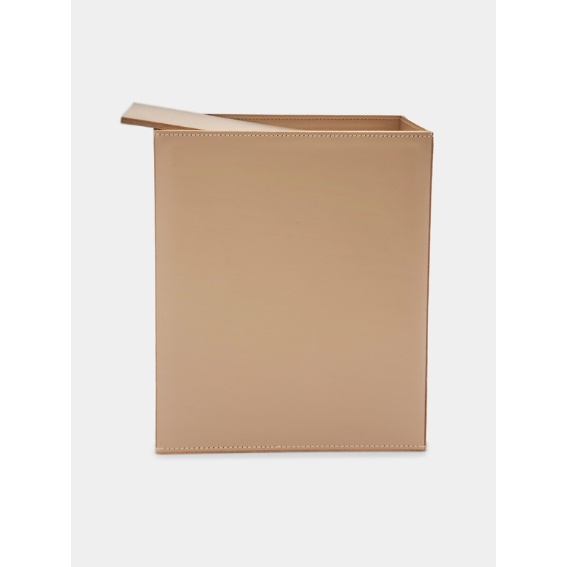 Fold Leather Wastepaper Bin