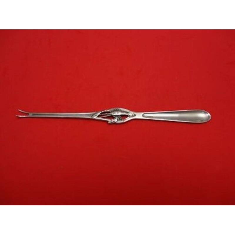 German Sterling Pattern Unknown by Unknown Lobster Pick w/Lobsters 7 3/4"