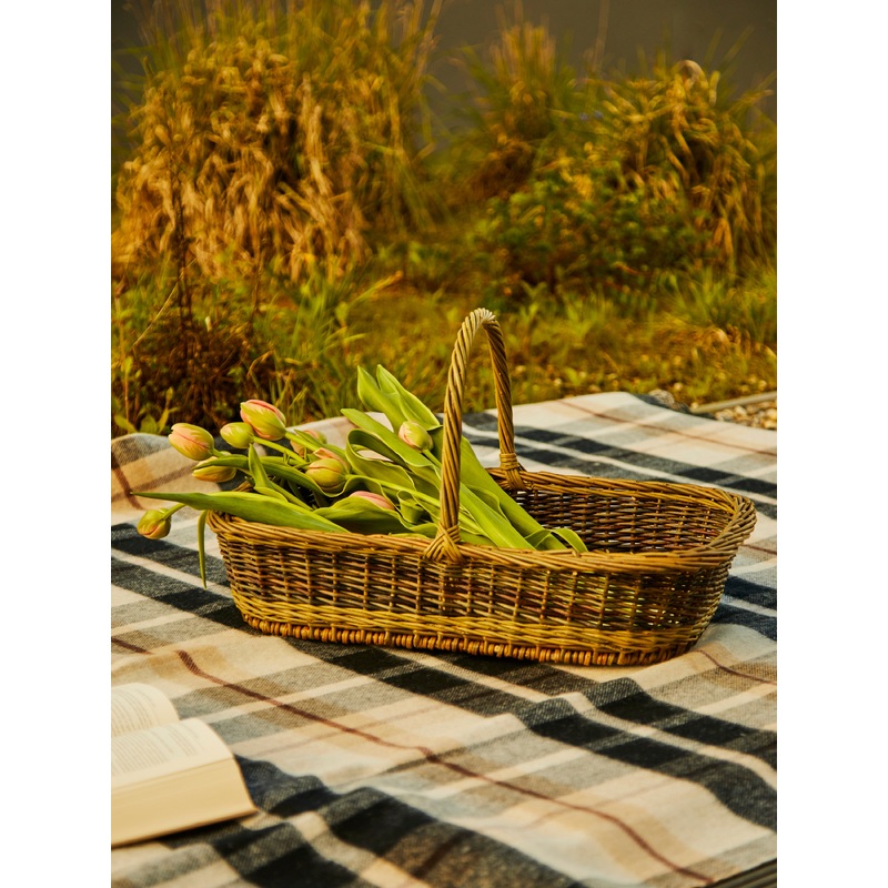Handwoven Willow Rectangular Basket