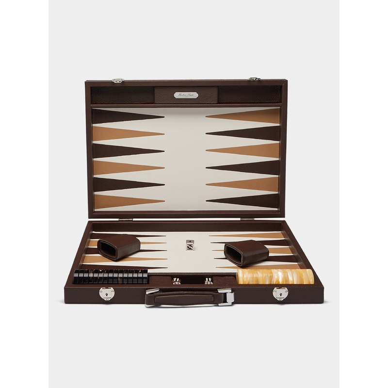 Leather Competition Backgammon Set