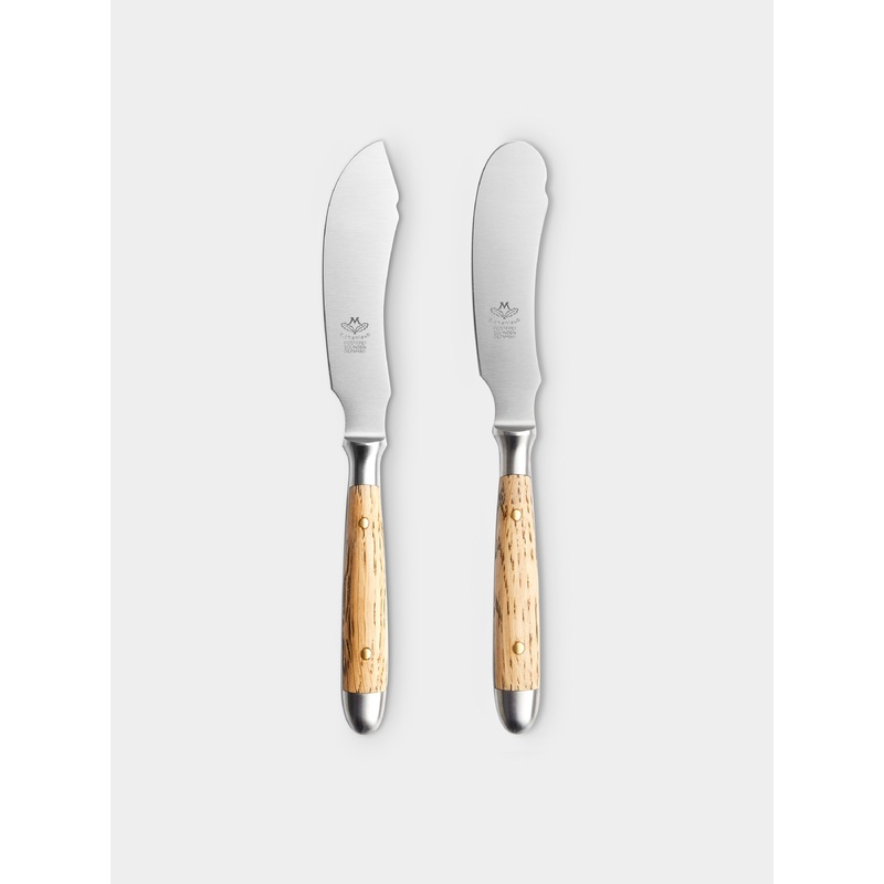 Light Oak Old German Butter and Cheese Knives (Set of 2)