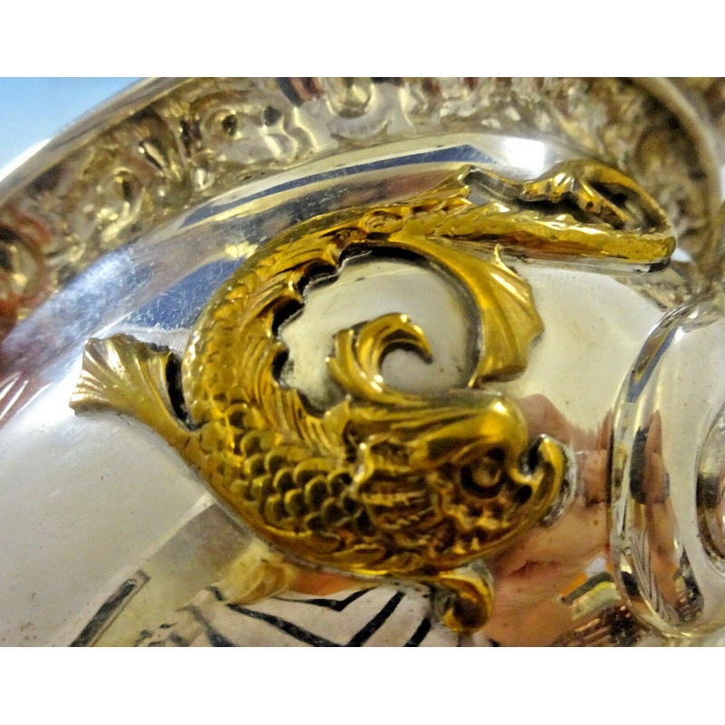 Mixed Metals by Tiffany & Co. Sterling Gravy Boat w/Applied Copper Fish (#0118)