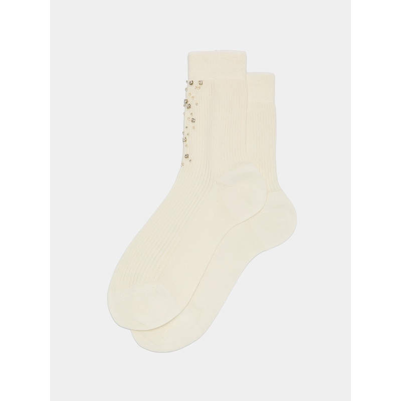 Women's Stars Silk-Blend Mid-Calf Socks | One Size