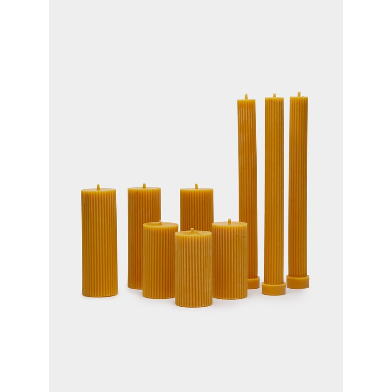Beeswax Cylinder Candles (Set of 9)