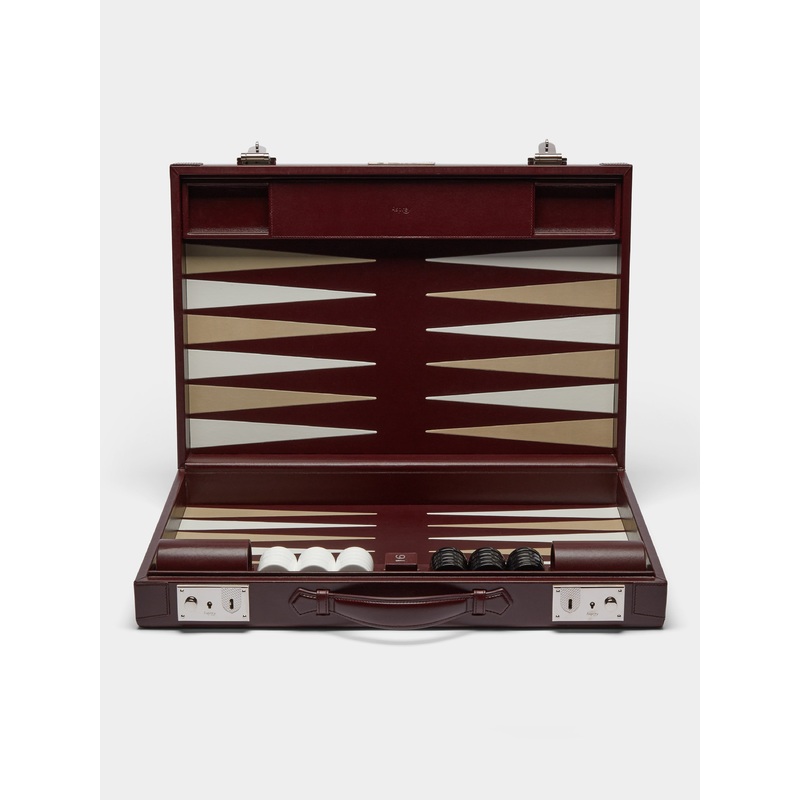 Hanover Leather Medium Backgammon Set