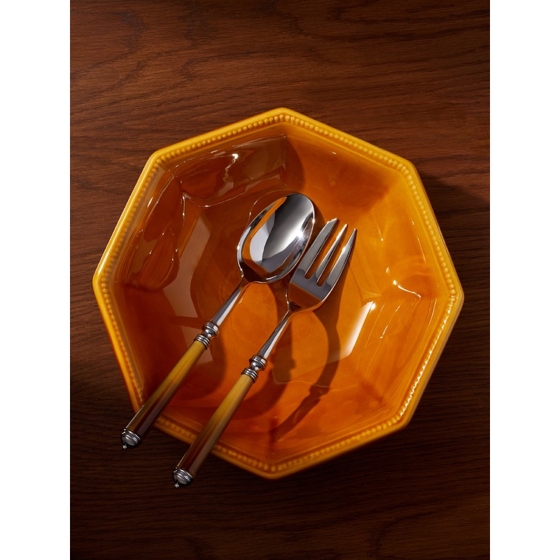 Marbella Dark Horn Resin Servers (Set of 2)