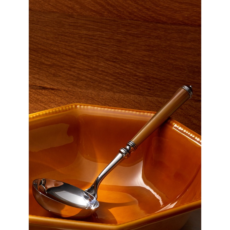 Marbella Dark Horn Resin Soup Ladle