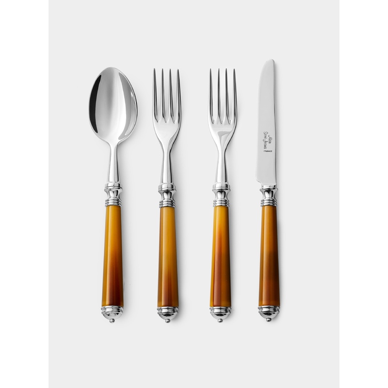 Marbella Dark Horn Resin Starter/Dessert Cutlery (Set of 4)