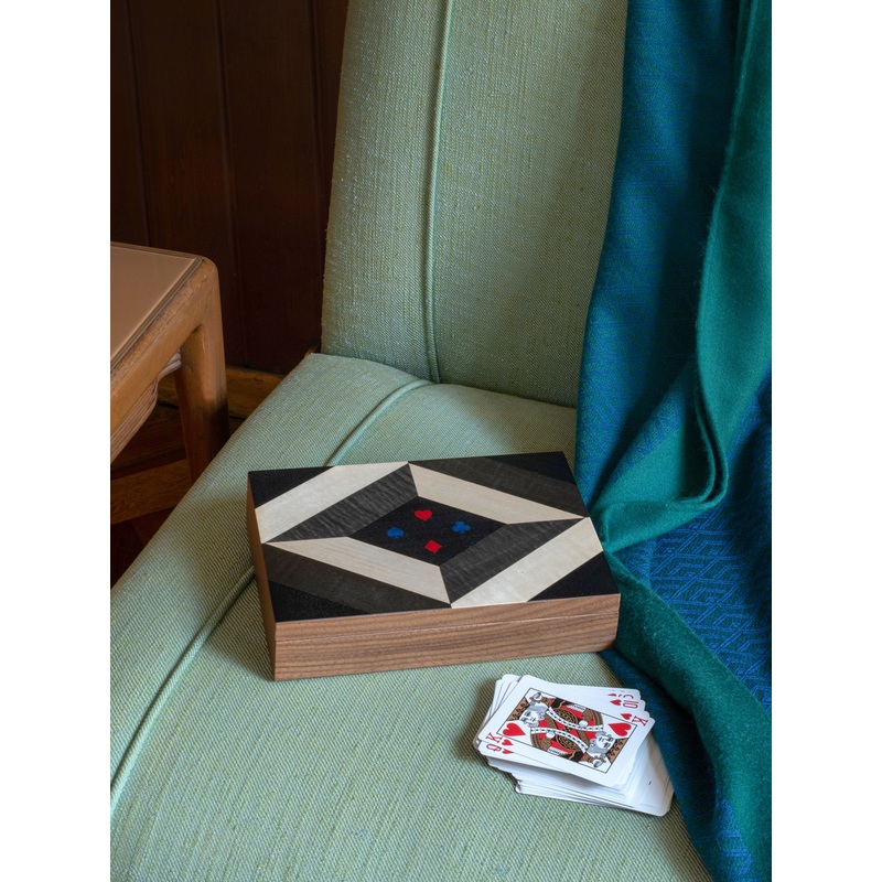 Marquetry Wood Playing Cards Set