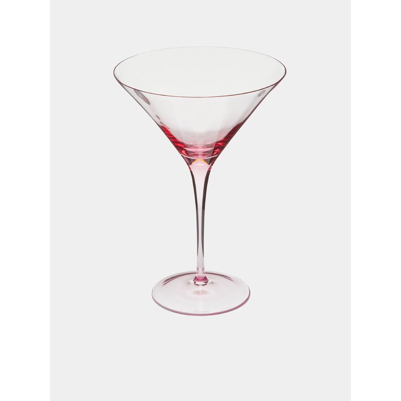 Optic Hand-Blown Crystal Martini Glasses (Set of 2)