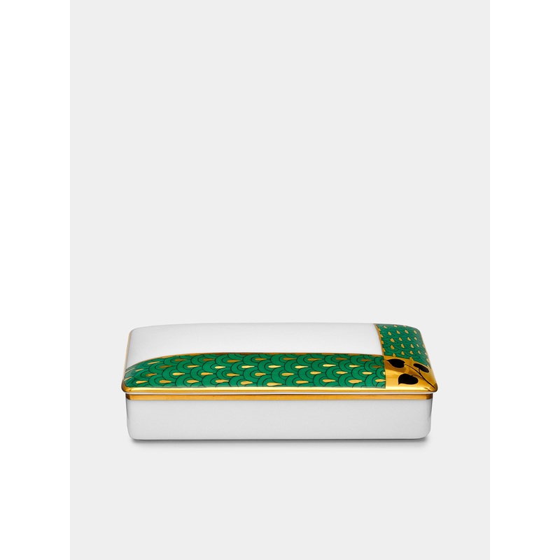 Secession Hand-Painted Porcelain Rectangular Box
