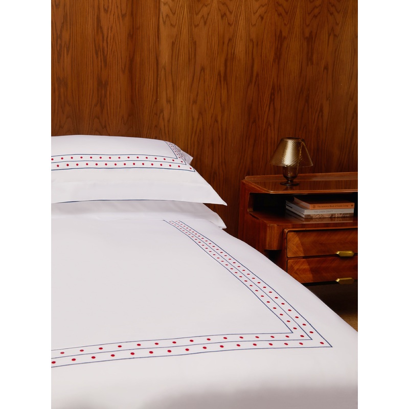 Stripes & Dots Hand-Embroidered Cotton Bedding Collection