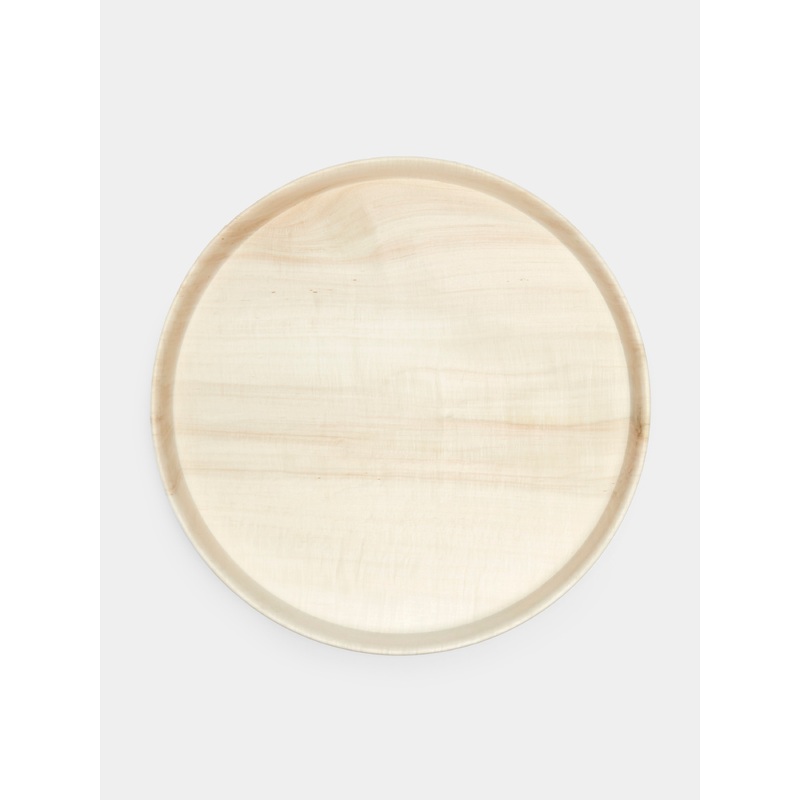 Wood Rolled-Edge Round Tray (16in/41cm)